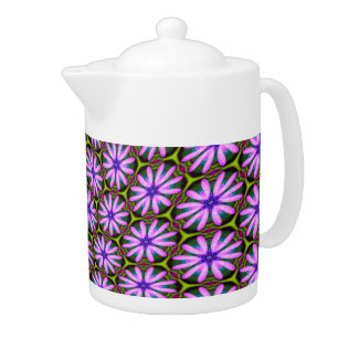 Purple Marguerite Patterns Teapot
