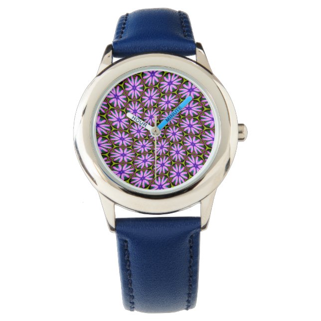 Purple Marguerite Patterns Watch (Front)