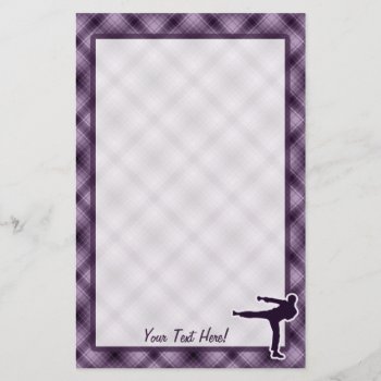 Purple Martial Arts Stationery by SportsWare at Zazzle