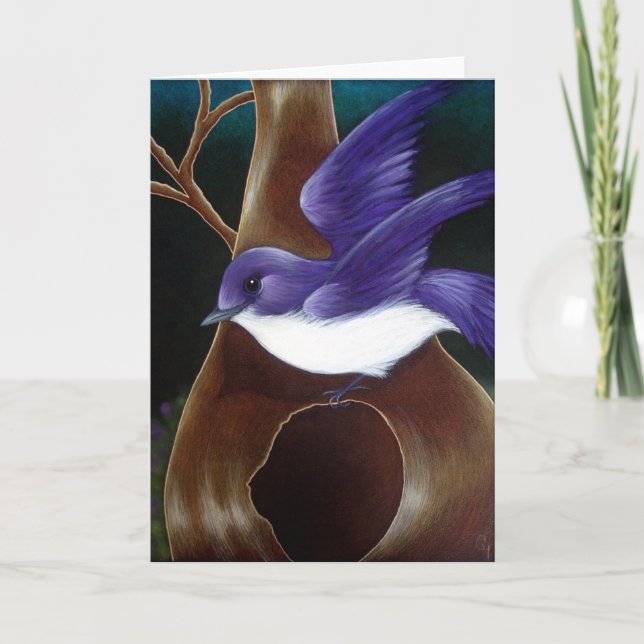 PURPLE MARTIN BIRD CUSTOMIZE Card (Front)