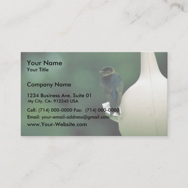 Purple martin business card (Front)