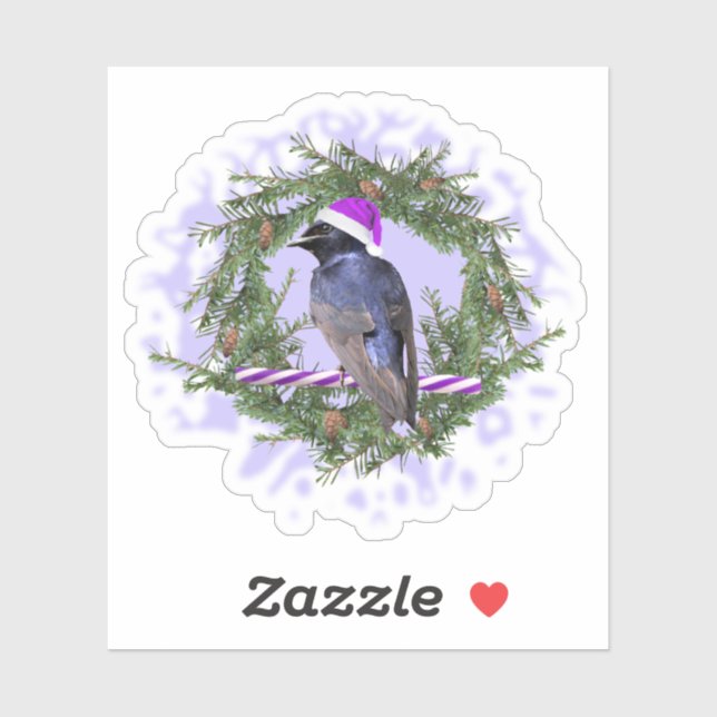 Purple Martin Holiday Sticker (Sheet)