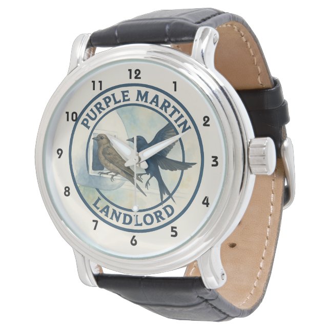 Purple Martin Landlord Nature Swallow Bird Gourds Watch (Angled)