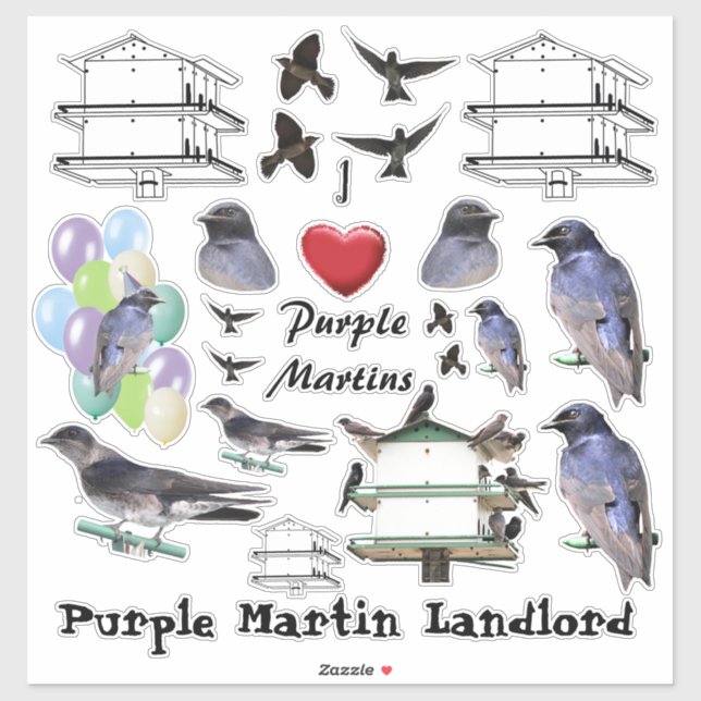 Purple Martin Love Sticker (Sheet)