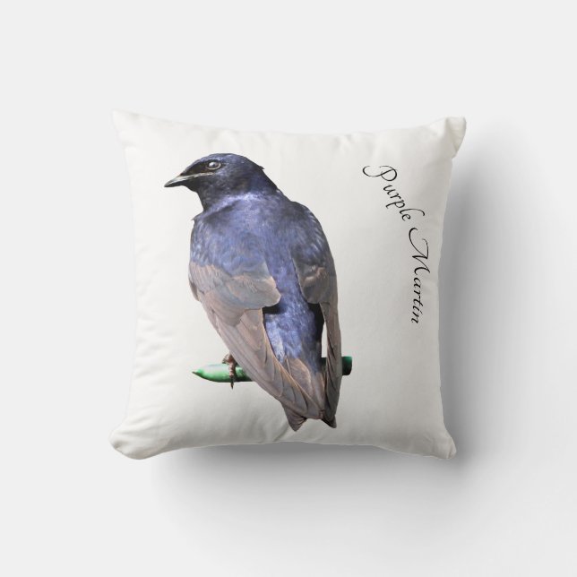 Purple Martin Ornament Throw Pillow (Front)