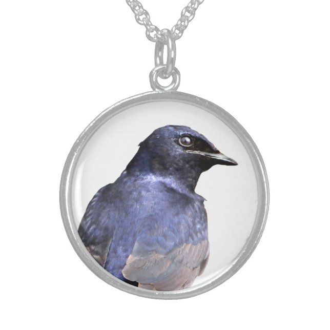 Purple Martin Sterling Silver Necklace (Front)