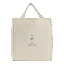 Purple Martini Personalized Embroidered Bag