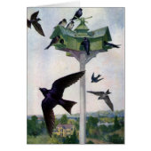 Purple Martins and Their Birdhouse (Front)