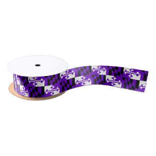 Purple Maryland Flag Satin Ribbon