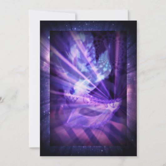 Purple Masquerade Ball Invitation (Front)