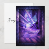 Purple Masquerade Ball Invitation (Front/Back)