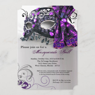 Masquerade Ball Halloween Invitations Invitation Templates Zazzle