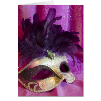 Purple Masquerade Mask Cards