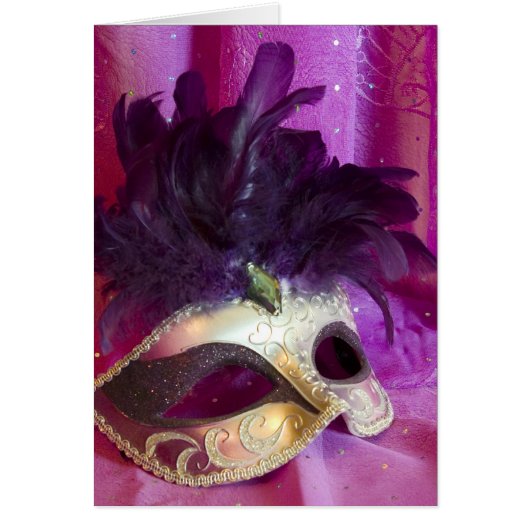 Purple Masquerade Mask Cards (Front)