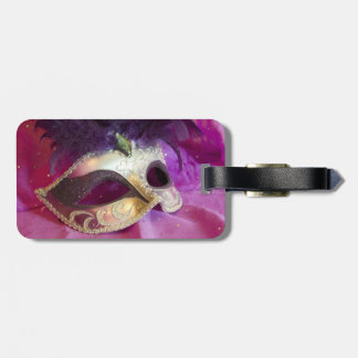 Purple Masquerade Mask Luggage Tag