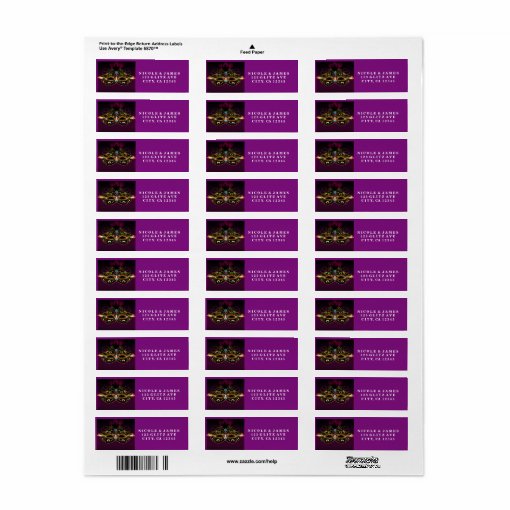 Purple Masquerade Mask Mardi Gras Address Label Zazzle