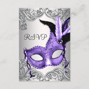 Purple Masquerade Party RSVP