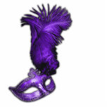 Purple Masquerade Party Table Decorations Cutout<br><div class="desc">Pretty purple feather mask purple masquerade party table decoration acrylic sculpture cut-out.</div>