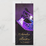 Purple Masquerade  Wedding Program Invitation at Zazzle