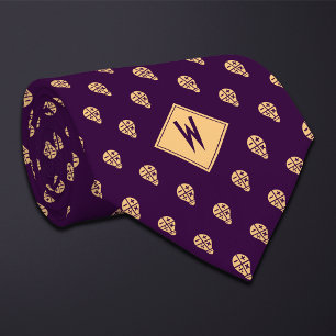 Purple Math Teacher Arithmetic Neck Tie