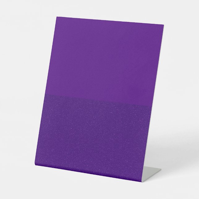 Purple Matte & Glitter Pedestal Sign – Customize (Front)