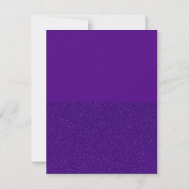 Purple Matte–Glitter Split Flat Cards – Customize (Front)
