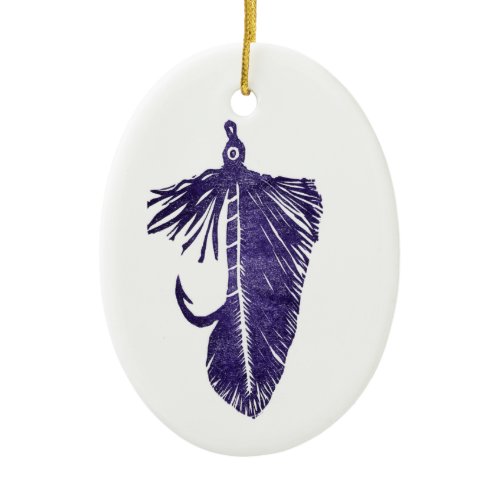 Purple "Matuka" streamer"  Christmas Ornament