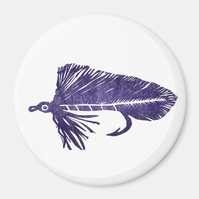 "Purple Matuka Streamer" Classic Trout Fly Magnet (Front)