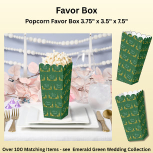 Purple Mauve Emerald Green & Gold Wedding Suite Favor Boxes