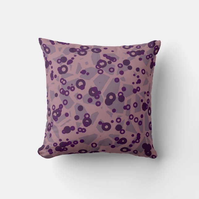 purple mauve geometric throw pillow (Front)