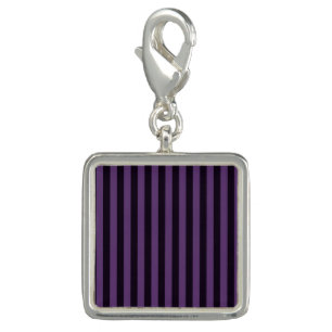 Purple Mauve Grape Stripes Decor Charm