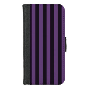 Purple Mauve Grape Stripes Decor iPhone 8/7 Wallet Case