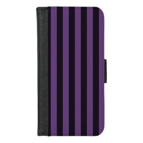 Purple Mauve Grape Stripes Decor iPhone 87 Wallet Case