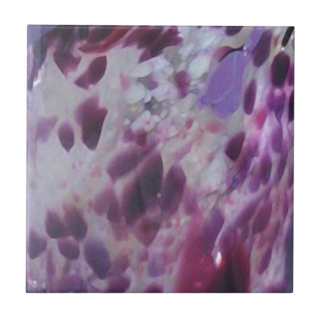 Purple, mauve, lilac, white, cream. ceramic tile (Front)