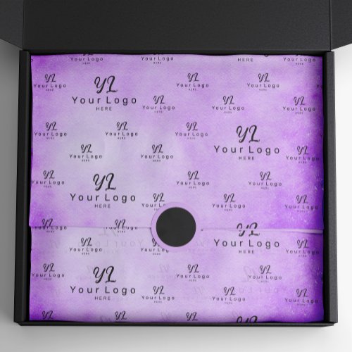 Purple Mauve Watercolor Logo Business Packaging Ti Tissue Paper
