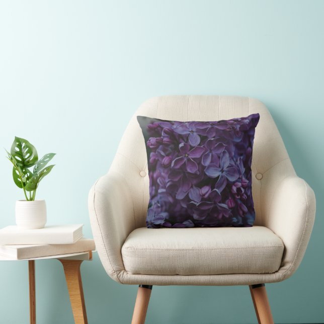 Purple May Throw Pillow (Chair)