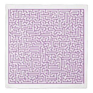 Purple Maze Duvet Cover