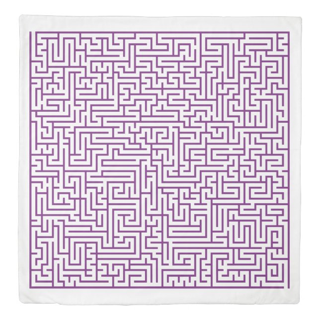 Purple Maze Duvet Cover (Front)