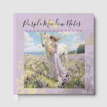 Purple Meadow Notes Foil Guestbook