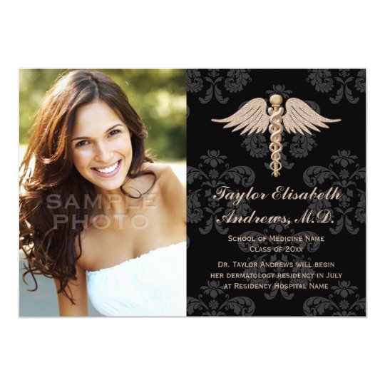 purple medical school graduation announcement zazzle com