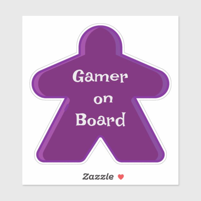 Purple  meeple sticker (Sheet)