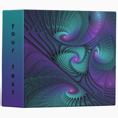 Purple meets Turquoise modern abstract Art Text Binder