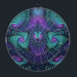Purple meets Turquoise modern abstract Fractal Art Dartboard<br><div class="desc">Fractal Art, modern and abstract.
Design for your dartboard and more.</div>