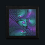 Purple Meets Turquoise Modern Abstract Fractal Art Gift Box<br><div class="desc">Unusual fractal art,  modern and abstract.
Design for your gift box and more.</div>