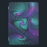 Purple Meets Turquoise Modern Abstract Fractal Art iPad Pro Cover<br><div class="desc">Unusual fractal art,  modern and abstract.
Design for your iPad Pro over and more.</div>