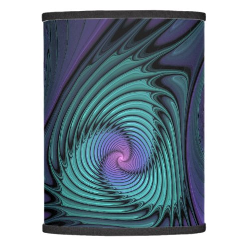 Purple Meets Turquoise Modern Abstract Fractal Art Lamp Shade