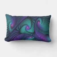 Purple meets Turquoise modern abstract Fractal Art