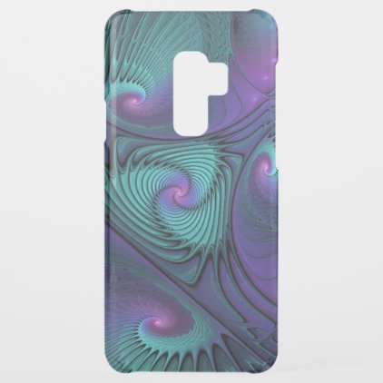 Purple meets Turquoise modern abstract Fractal Art Uncommon Samsung Galaxy S9 Plus Case