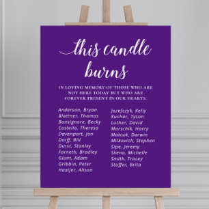 Purple Memorial For Students Class Reunion Foam Board