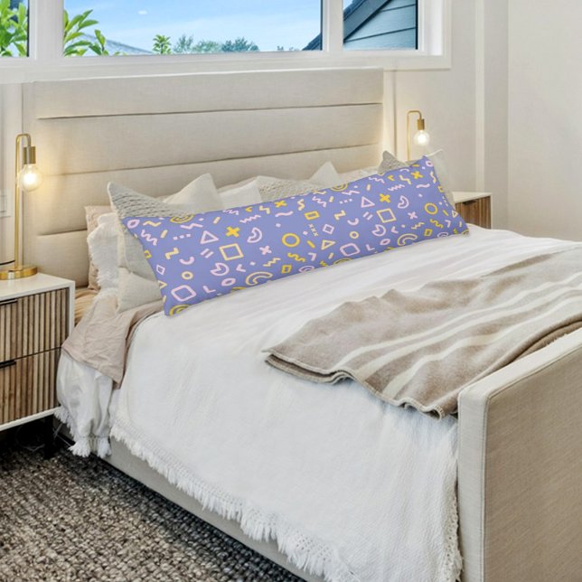 Purple Memphis Pattern Body Pillow (Creator Uploaded)
